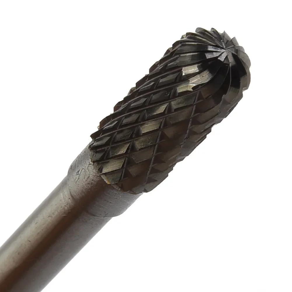 8mm Double Cut Carbide Rotary File Burr 6mm Shank Metal Grinding Tool for High Carbon Steel Cast Iron Brass Processing