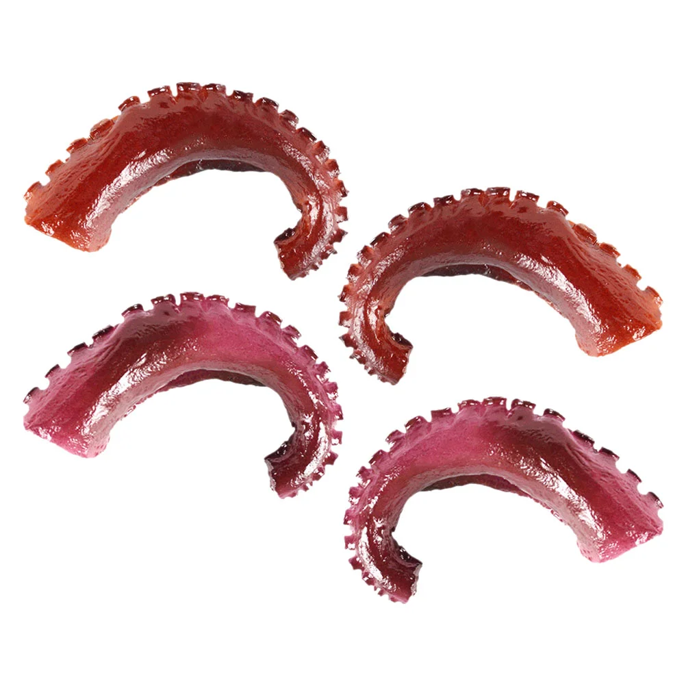 

4 Pcs Simulated Octopus Claw Fake Squid Artificial Seafood Model Decor Lifelike Tentacle Simulation Prop Pretend