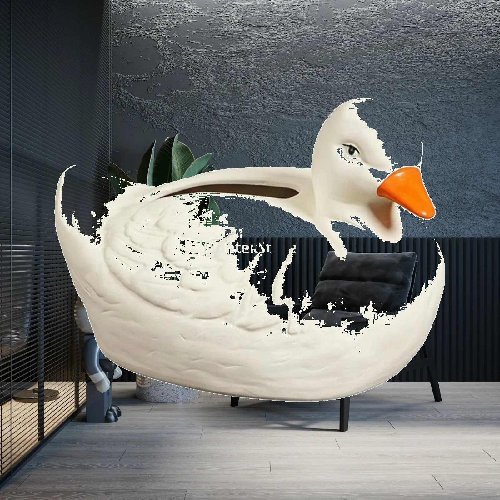 Call Duck Figurine Tissue Box Creative Design Duck Shaped Tissue Box Vivid Shape