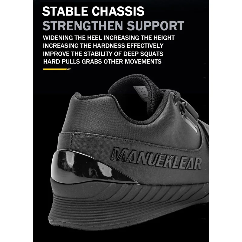 2027 Original MANUEKLEAR Weightlifting Boots Size 36-47 Unisex Balance Powerlifting Squat Shoes Non Slip Strength Training Shoe