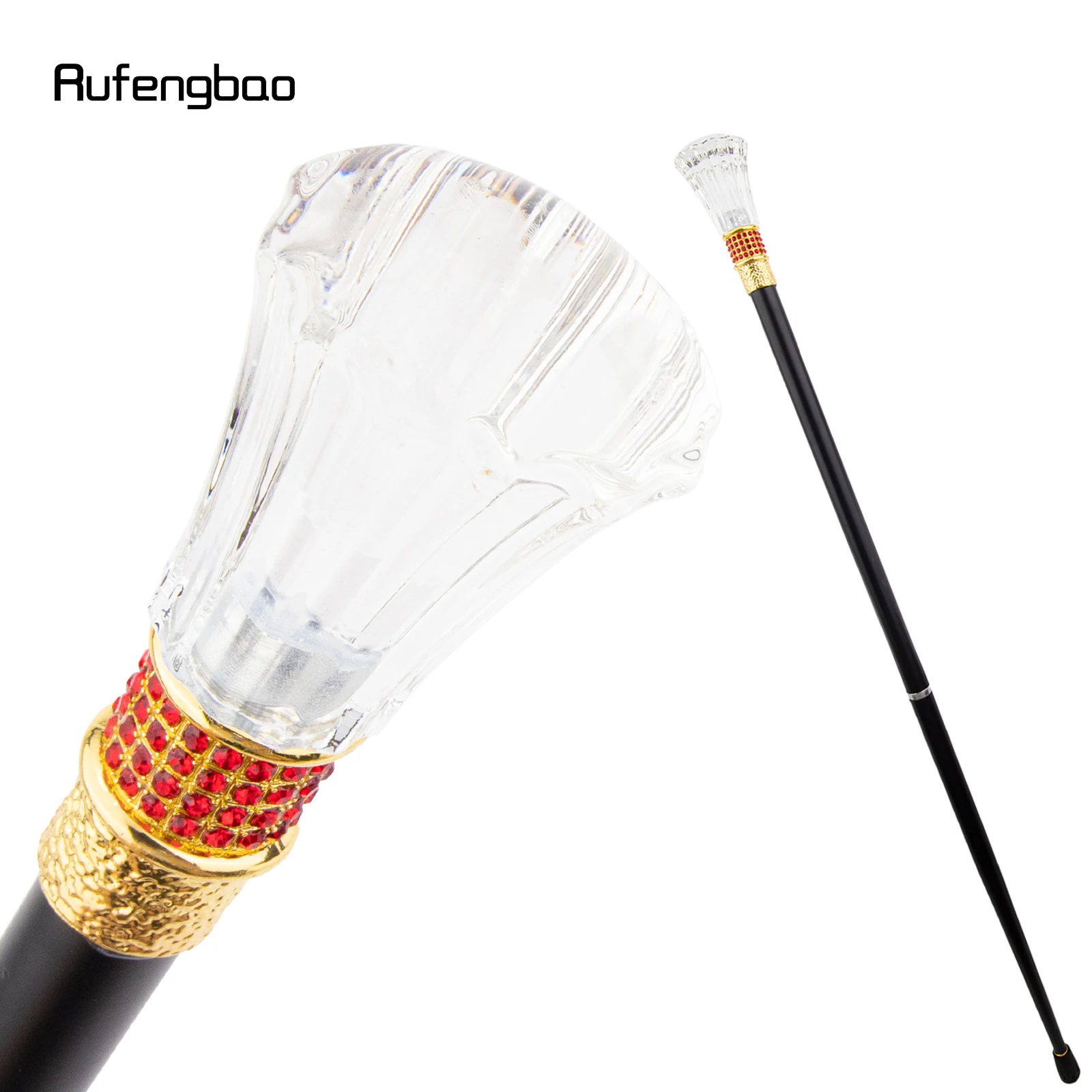 Transparent Ball Glass Golden Red Alloy Fairy Wands for Girls Princess Walking Stick Wand Cosplay Wedding Birthday Party 92cm