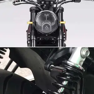 8mm mini led motocicleta turn signal light lâmpada indicadores pisca moto led para honda yamaha kawasaki cafe racer 12v 10 principais vendas pisca sequencial moto - №6