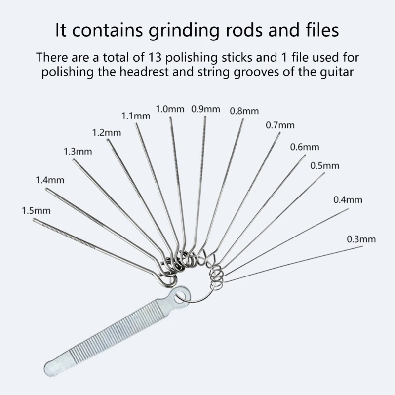 

31KC Guitar Bridge Saddles Nut Files String Sawing Rods Guitar Repair Tools Professional Guitar Nut Slotting File Easy to Use