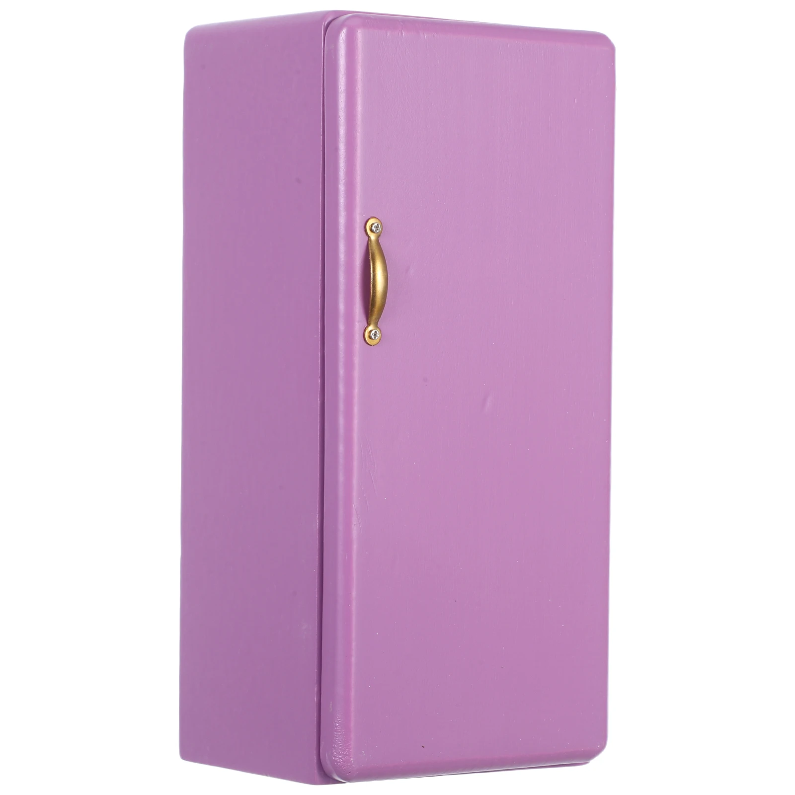 

1:12 Mini Fridge Violet Dollhouse Refrigerator For Pretend Play Kitchen Living Room Decoration Furniture Accessory