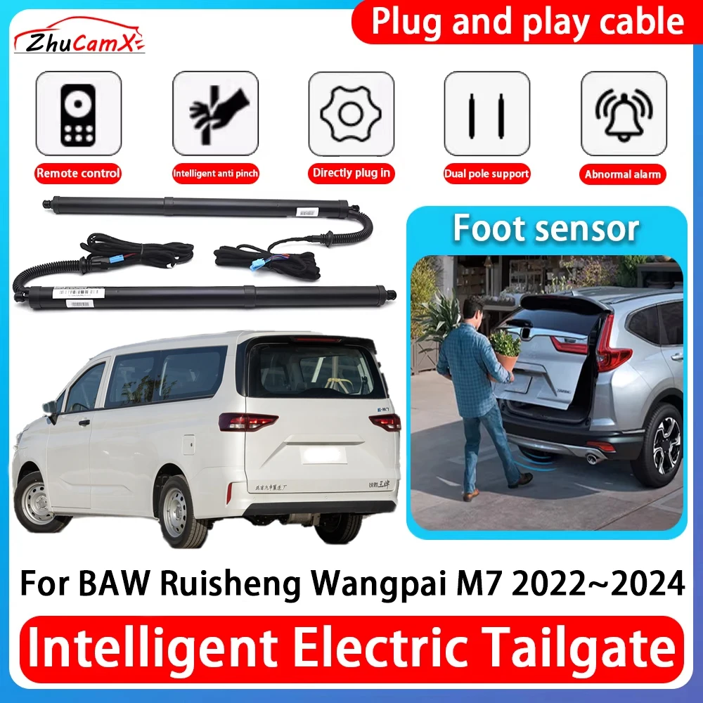 

ZhuCamX Car Power Trunk Electric Suction Tailgate Intelligent Tail Gate Lift Strut For BAW Ruisheng Wangpai M7 2022 2023 2024