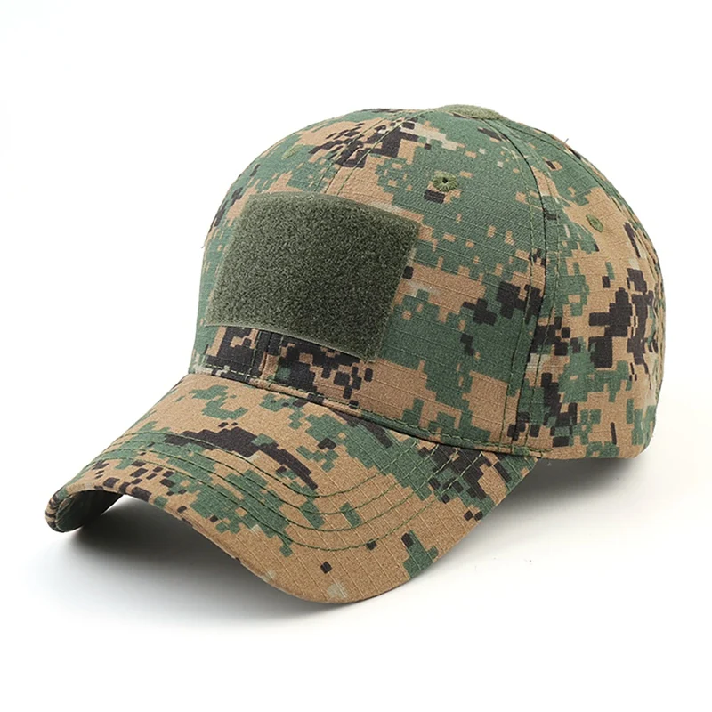 Tactical Army Cap Outdoor Sport Snapback Stripe Military Cap Breathable Camouflage Hat Simplicity Army Camo Hunting Camping Cap