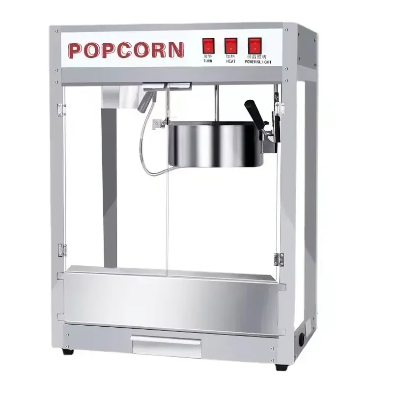 Professional 220V Automatic High Yield Commercial Popcorn Machine for Restaurants Retail Stores and Booths