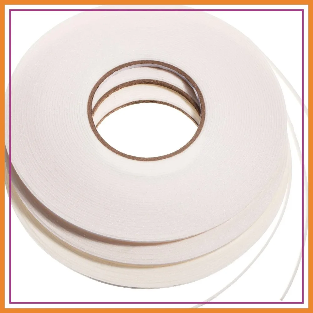

3 Rolls Double Sided Foam Tape, 1/8 x 50 ft, White, Strong Adhesive Mounting Tape