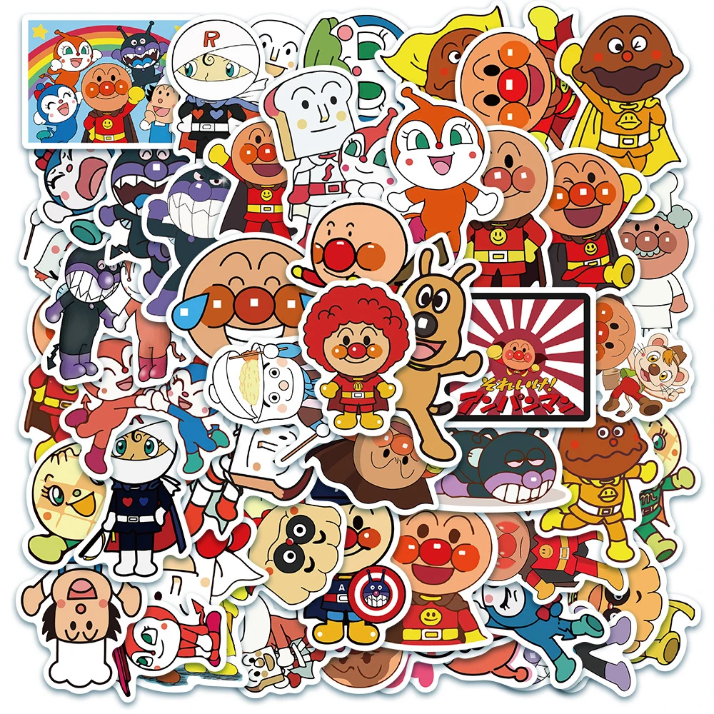 10/30/50Pcs Cartoon Anpanman Stickers for Suitcase Skateboard Laptop Luggage Fridge Phone Car Styling DIY Decal Sticker