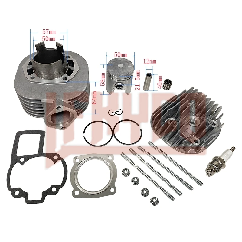 Motorcycle 50mm Cylinder Head Rebuild Block Kit Motor for Suzuki Quadsport LT 80 LT80 1987-2006 11210-40B01 ATV MotoBlock Engine