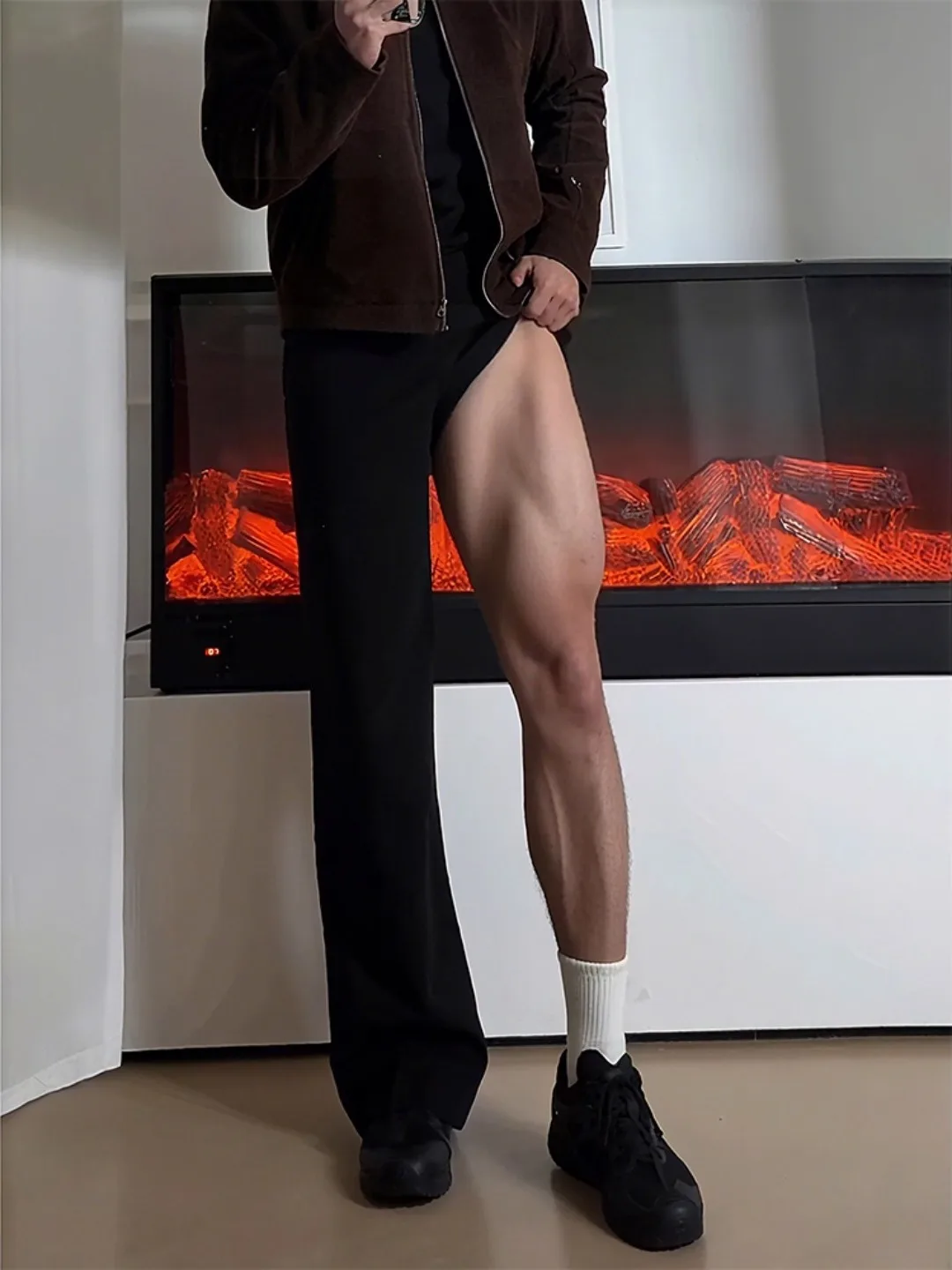 

Мужские брюки Bla Slim Fit Micro Flared: осенние, премиум-класса, прямые, костюмные, CleanFit, повседневные, молодежные, модные