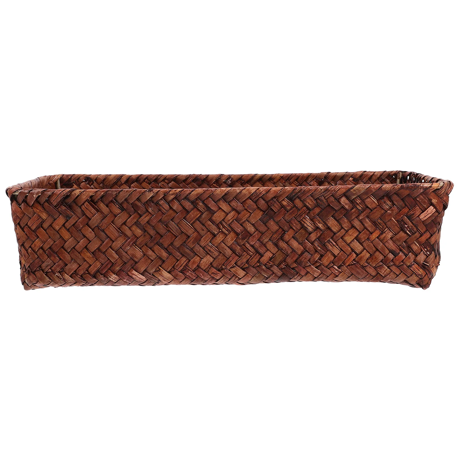 

Woven Cutlery Basket Handcrafted Rustic Design Multipurpose Storage Basket for Kitchen Desktop Organizer Snack Holder