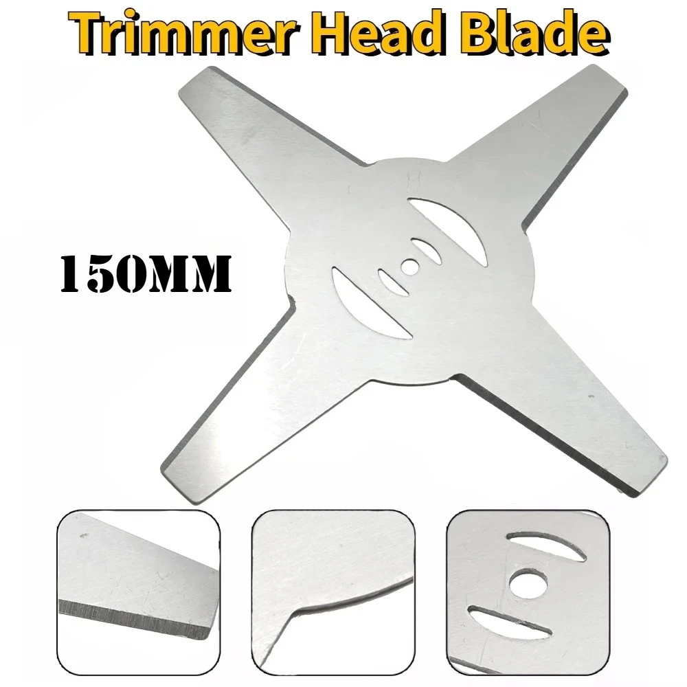 150mm Metal Grass String Trimmer Head Blade Replacement Lawn Mower Saw Blades Fittings Electric Garden Power Tool Accessoris