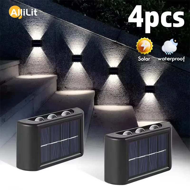 Solar Wall Lamp Outdoor Waterproof Solar Powered LED Light UP and Down Illuminate Home Garden Porch Yard Decoration Sunlight