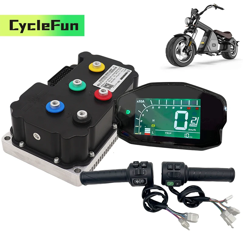 

FarDriver ND72360 BLDC Controller 190A 2.4KW-4KW With DKD Display And T08 Throttle For Electric Motorcycles Scooter Conversion
