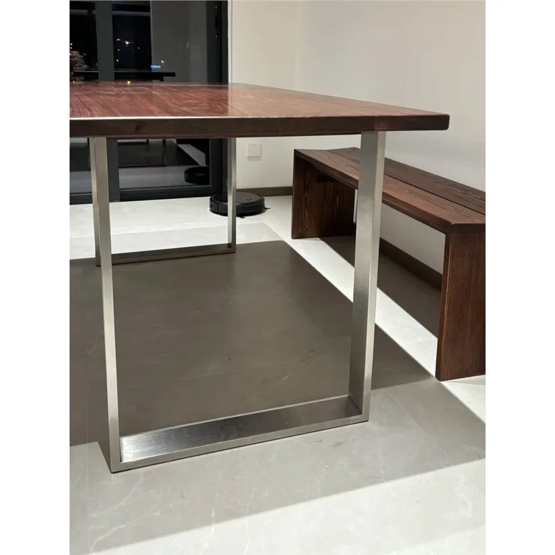 Stainless steel table large plate bracket table dining table bracket mouth shape bar support desk frame