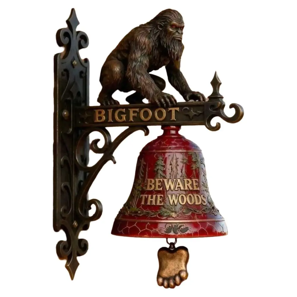 Wall-Mounted Krampus Decorative Ornament 3D Sculpted Antique-Finished Bronze Farm-Inspired Hanging Decor Vintage Textured