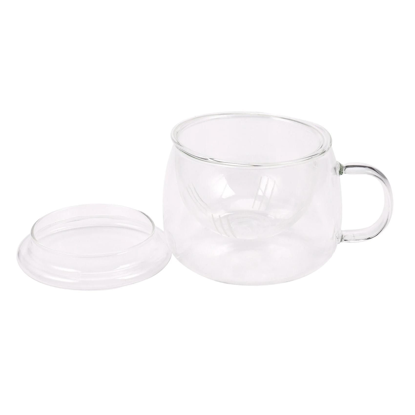ABYN-2X 3 In 1 Set Clear Heat Resistant Tea Coffee Cup With Tea Infuser Filter Lid Use For Home Office