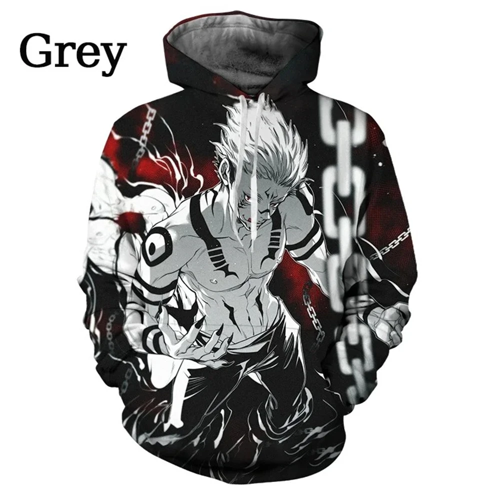 

Trend Janpanese Anime Men's Hoodies Manga Character Printed Pullovers Funny Cosplay Tops Street Unisex Sweatshirt Men's Clothing