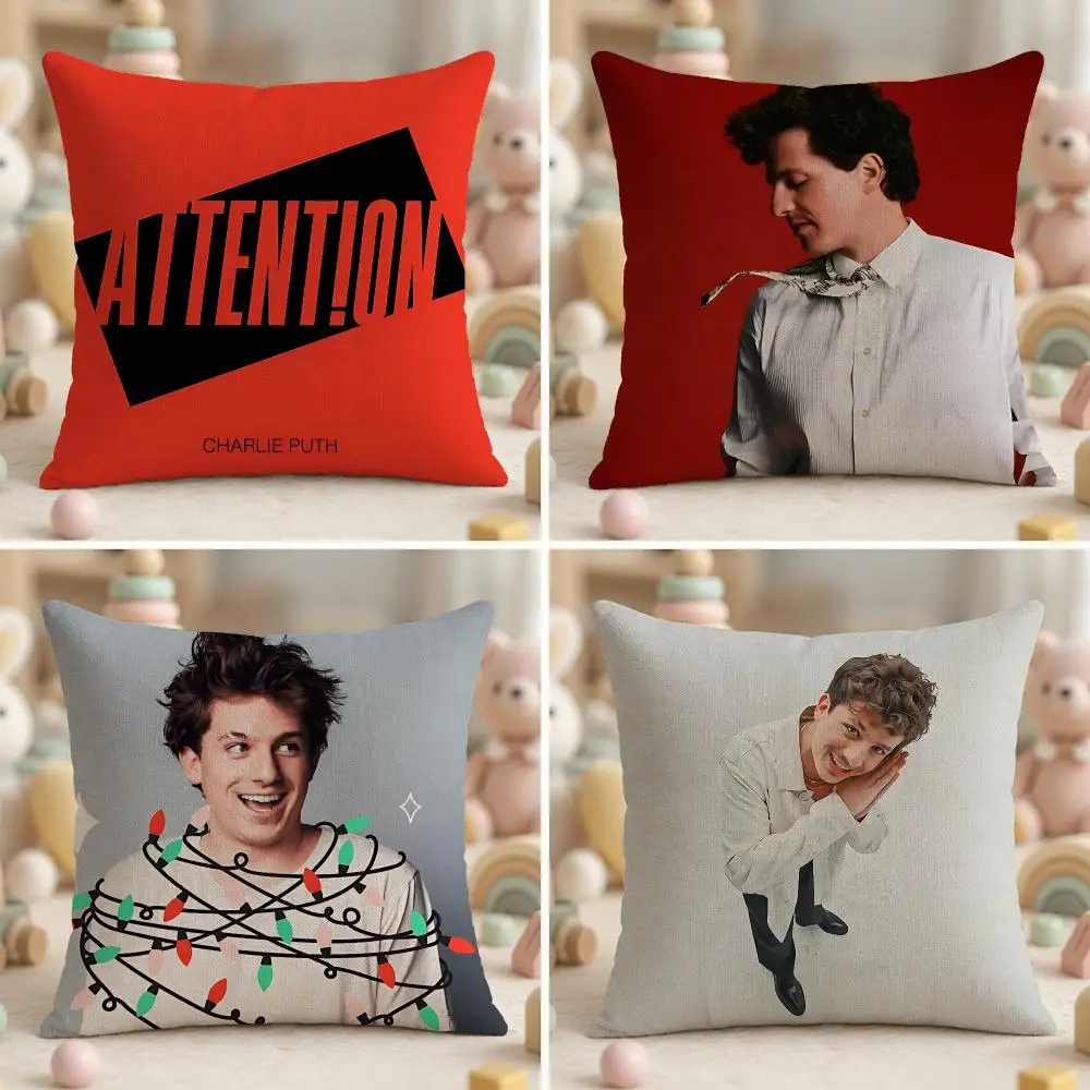 Pop Singer C-Charlie PuthS Cushion Cover Ultra Soft Throw Pillow Cover Skin Friendly for Sofa Bed Home Decor Gift