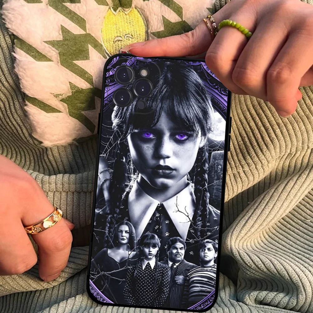 Wednesday Addams Family Show Phone Case For IPhone 16 15 13 14 Pro Max XS XR 12 11 Pro 13 Mini 6 7 8 Plus Soft Clear Back Cover