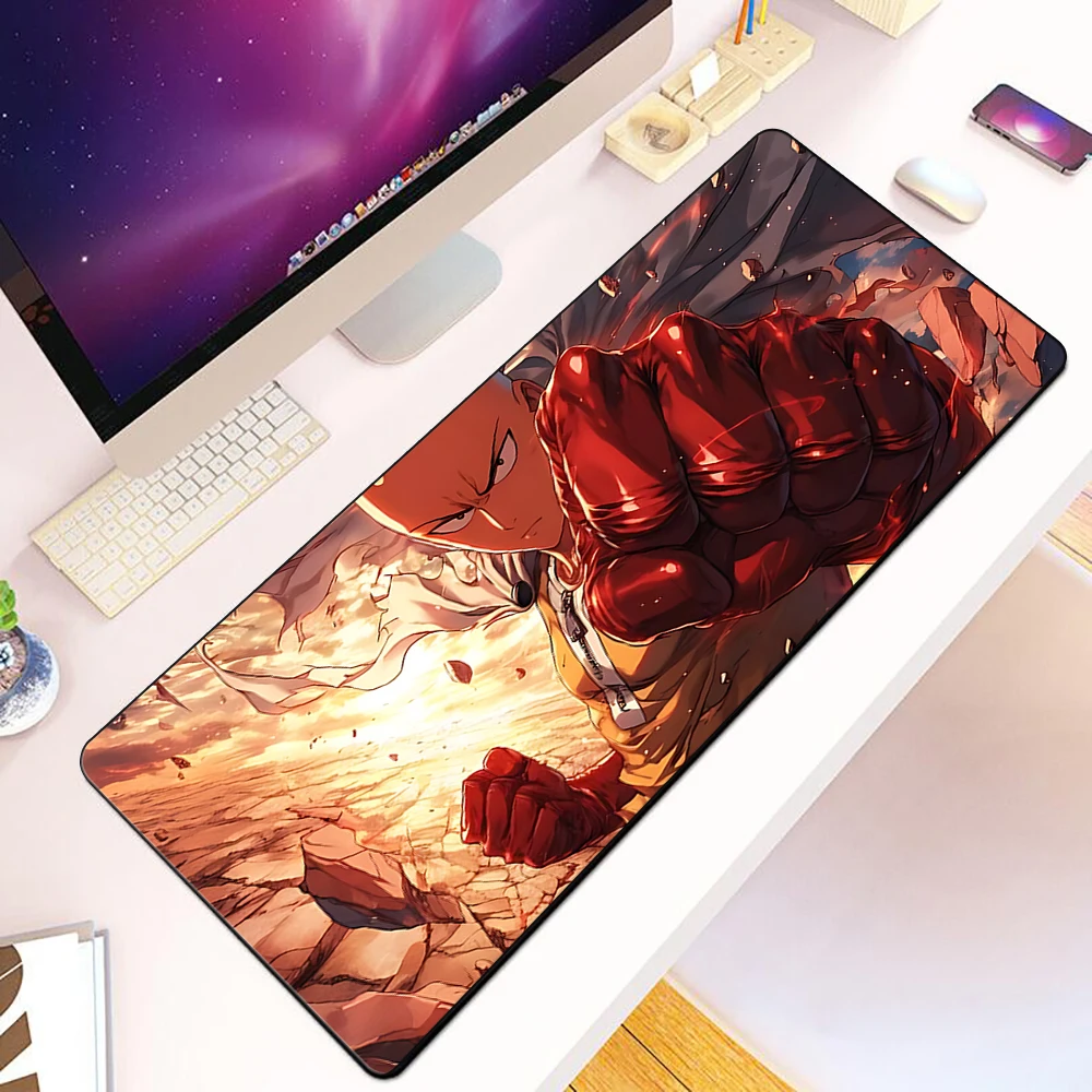 

Hot Cool Anime One-Punchs Mousepad HD Printing Computer Gamers Locking Edge Non-slip Mouse Pad XXL90x40cm Keyboard PC Desk Pad