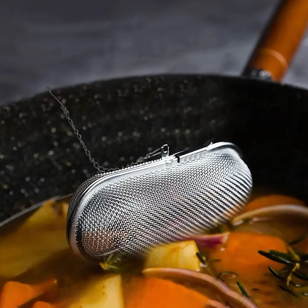 

2pcs Stainless Steel Infuser Set Fine Mesh Filter For Loose Leaf Tea Heat Resistant With Chain Hook Kitchen Tea