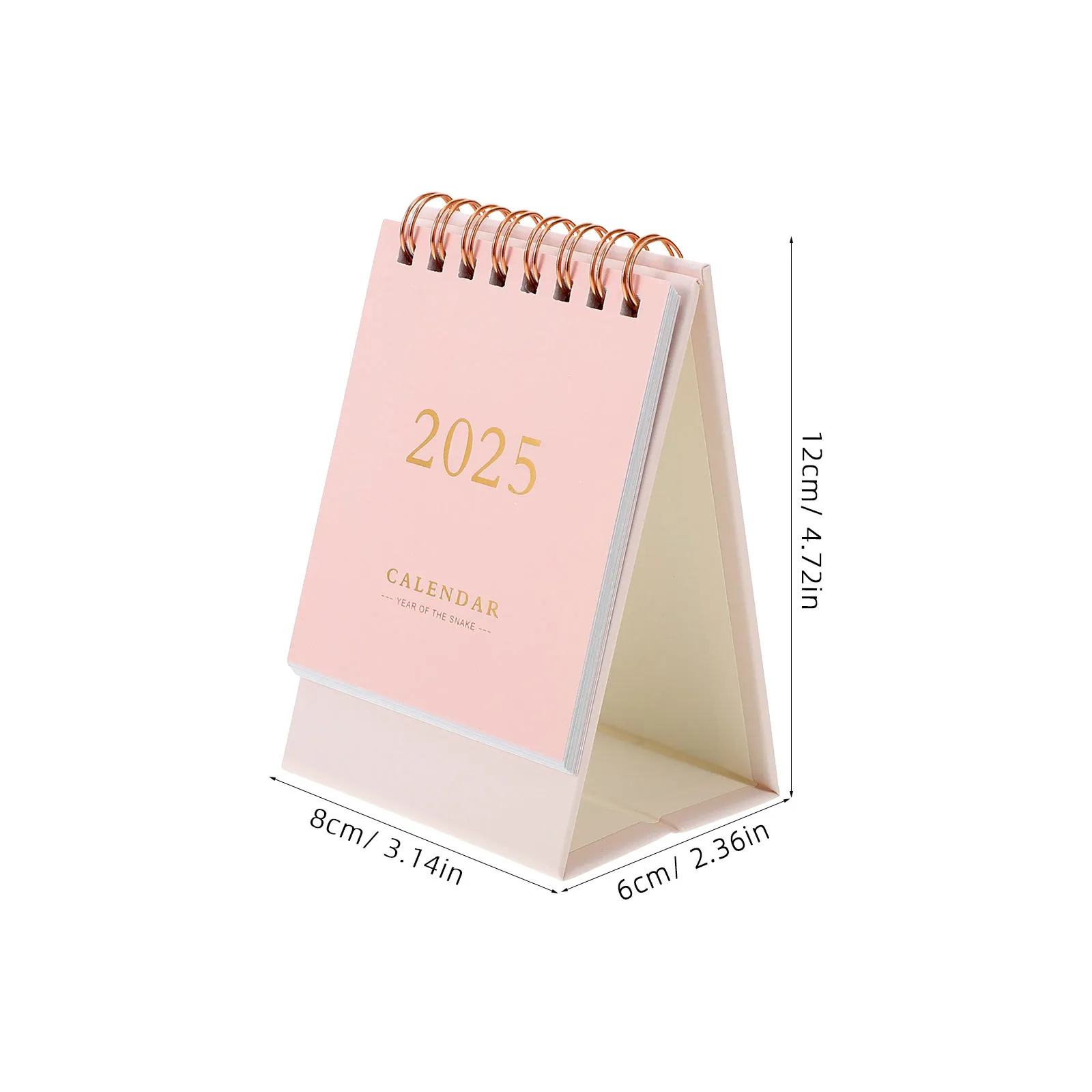 Mini Desk Calendar 2024-2025 Spiral Bound Desktop Stand Monthly Flip Table Calendar for Office Home Small Desk Calendars