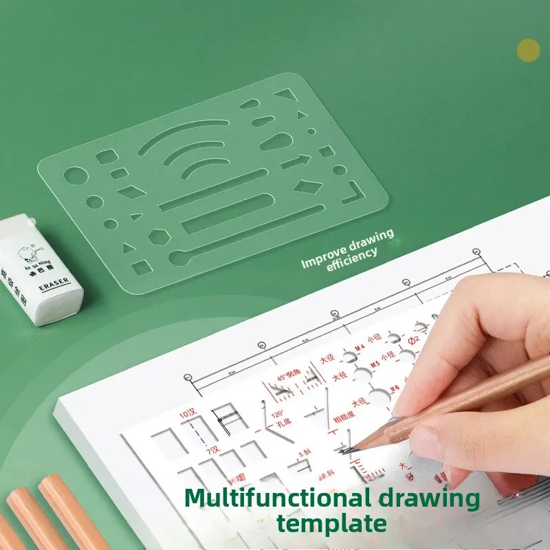 College student drawing tool set Professional construction engineering Combination assembly drawing  geometry set for school