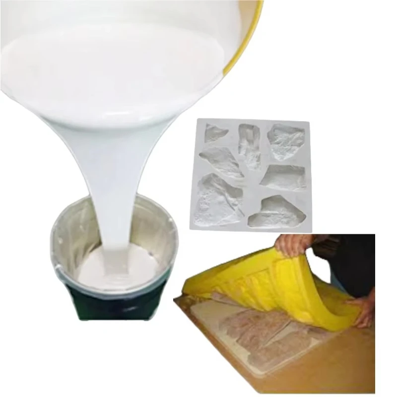 

Hot Sale High Quality Silicone Mold Concrete Artificial Stone Wall Tiles Roman Columns RTV-2 Liquid Silicone Rubber RawMaterials