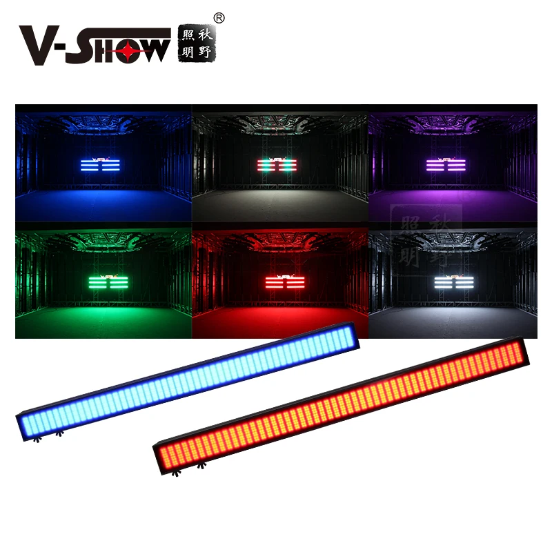 VERSUS スロットマシン LEDライト付き V-show 4pcs S1296 Strobe LED Bar 1296pcs*0.5W RGBW 4in1 SMD Dj