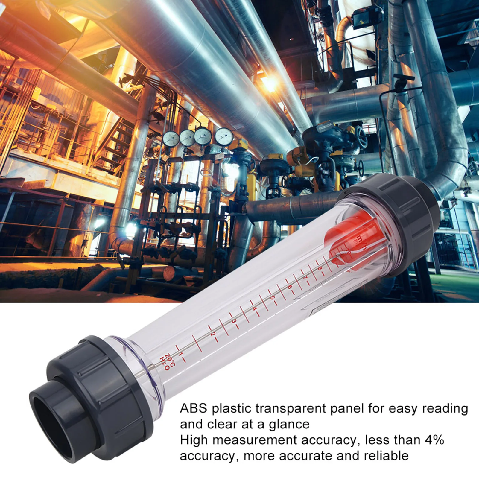

LZS-40(D) ​​Plastic Tube Liquid Flow Meter 1-10m³/H ABS Transparent High Precision Acid/Alkali Resistant Water/Oil Metering Tool