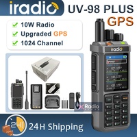 Iradio UV-98 Plus GPS Walkie Talkie APRS 10W Cross Band Repeater CB SW MW LW HF Frequency Scan NOAA Type-C Charger Radio RT 880G