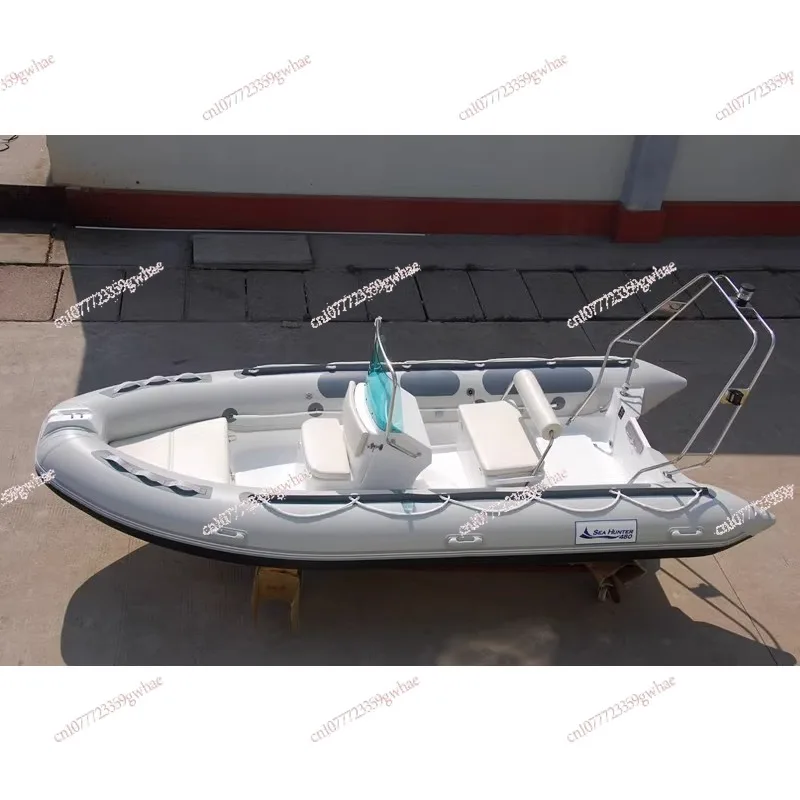 High-end RIB-480 luxury FRP inflatable recreational boat Yacht Recreational boat sea fishing high-speed boat 4-5 people