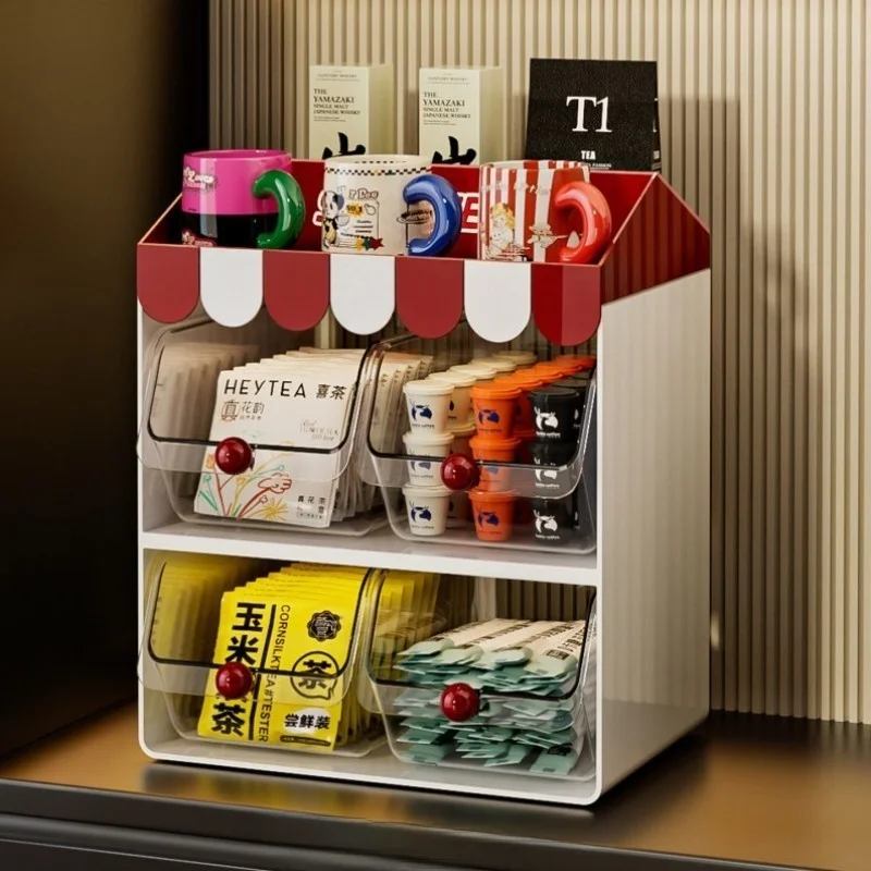 drawered-tea-bag-storage-box-office-desktop-coffee-capsule-leaf-tea-organizer-rack-portable-luxury-plastic-cover-divided-comp