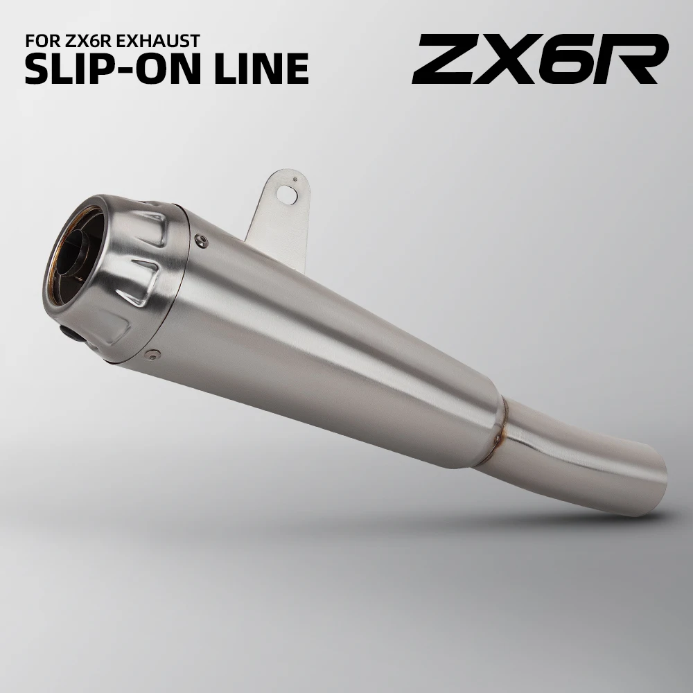 

Выхлопная система ZX636 с глушителем и DB-киллером для мотоциклов Kawasaki ZX6R ZX636 ZX-6R 636 2009-2026, гоночный комплект.
