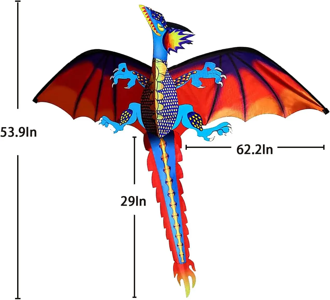 New High Quality Classical Dragon Kite 140cm x 120cm Single Line With Tail With Handle and String  Good Flying Kites From Hengda