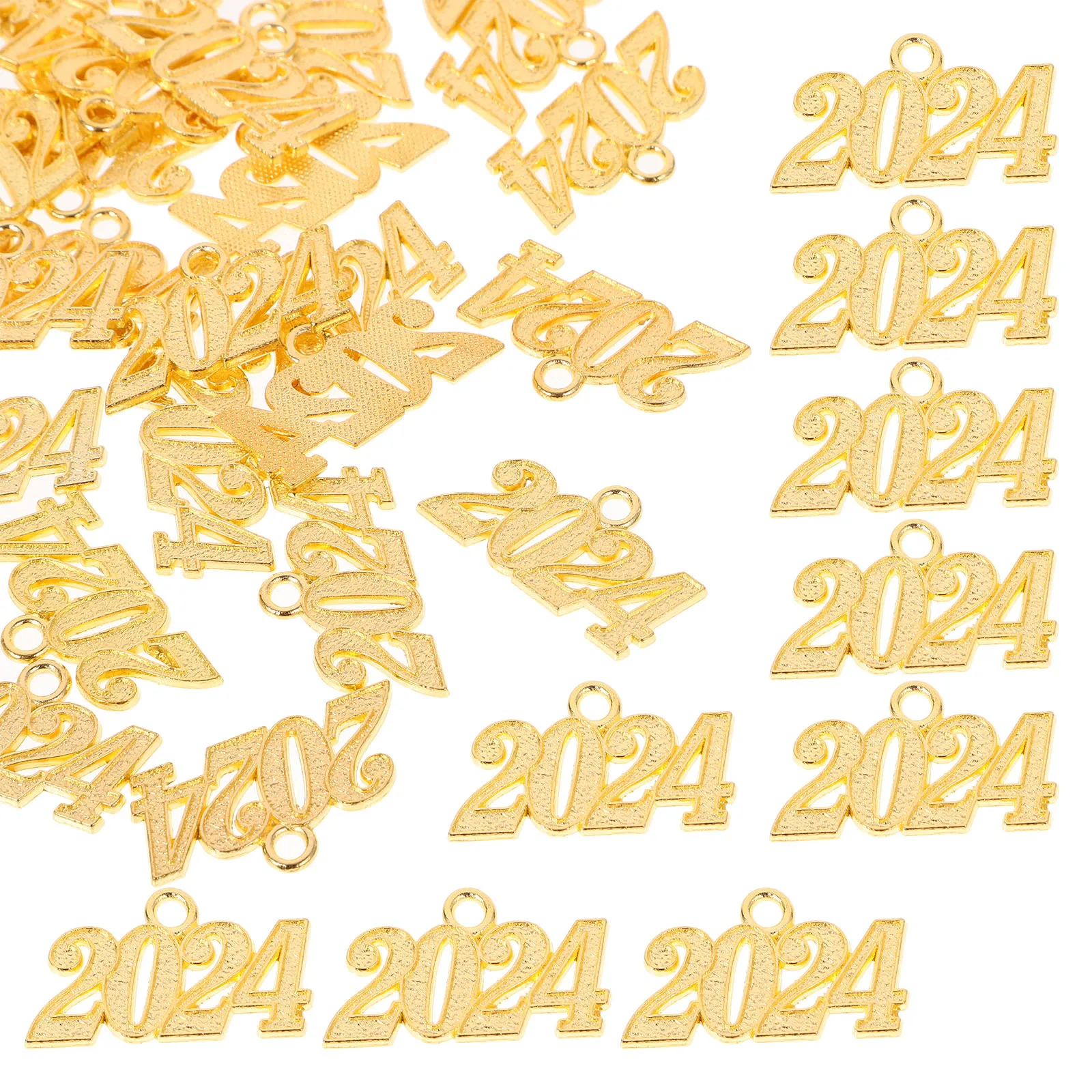 

50 Pcs Number Pendant Tassel Charm Pendants Year Charms Necklace Ornaments Decoration Diy Jewelry Accessories for