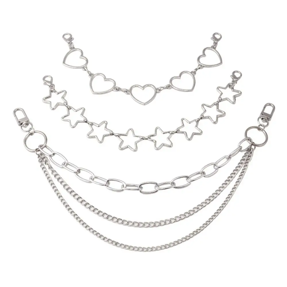 Butterfly Metal Bag Chain Star Bag Straps Multi-layer Metal Chain Strap Replacement Bag Accessories Pants Chain