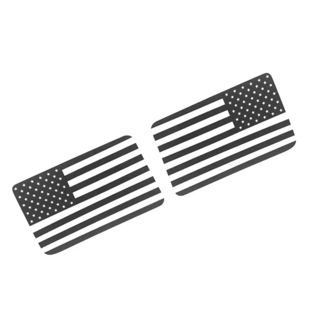 

Carbon Fiber Look American Flag Rear Window Decal For 07-17 Jeep Wrangler JK 4Dr