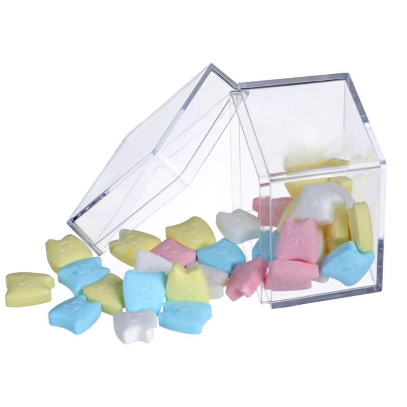 12pcs Clear Candy Box Treat Gift Boxes contenitori organizer organizer per matrimonio festa di compleanno regalo per gli ospiti