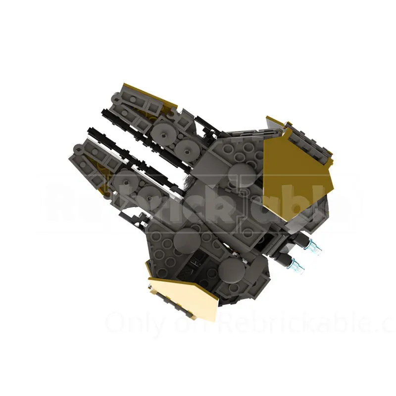 MOC Space War Series caza amarillo DIY bloques de construcción educativos compatibles para niños rompecabezas Juguetes regalos 200 Uds