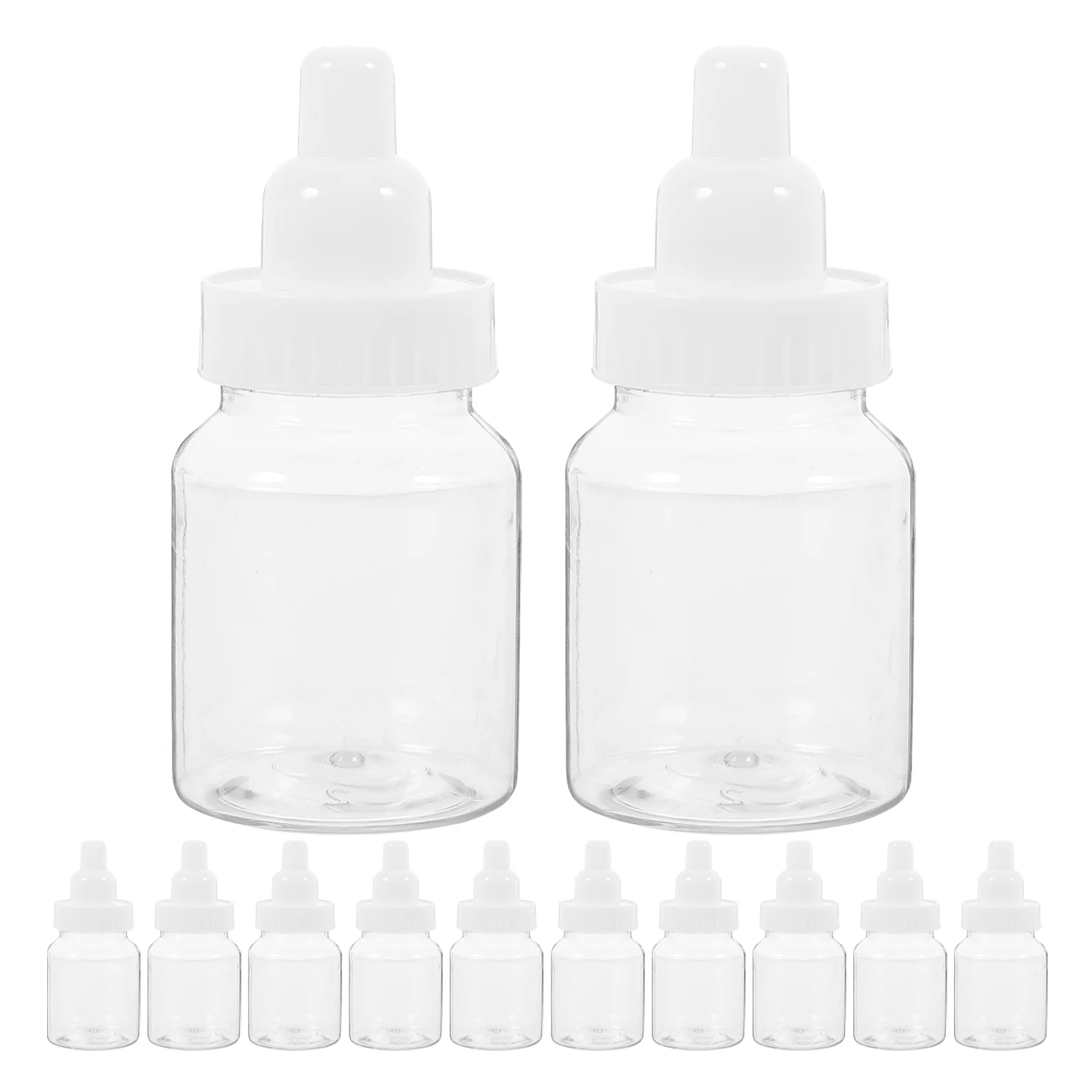 

12 Pcs Milk Bottle Candy Box Baby Shower Favors Containers Party Mini Bottles for Cap Wedding Boxes