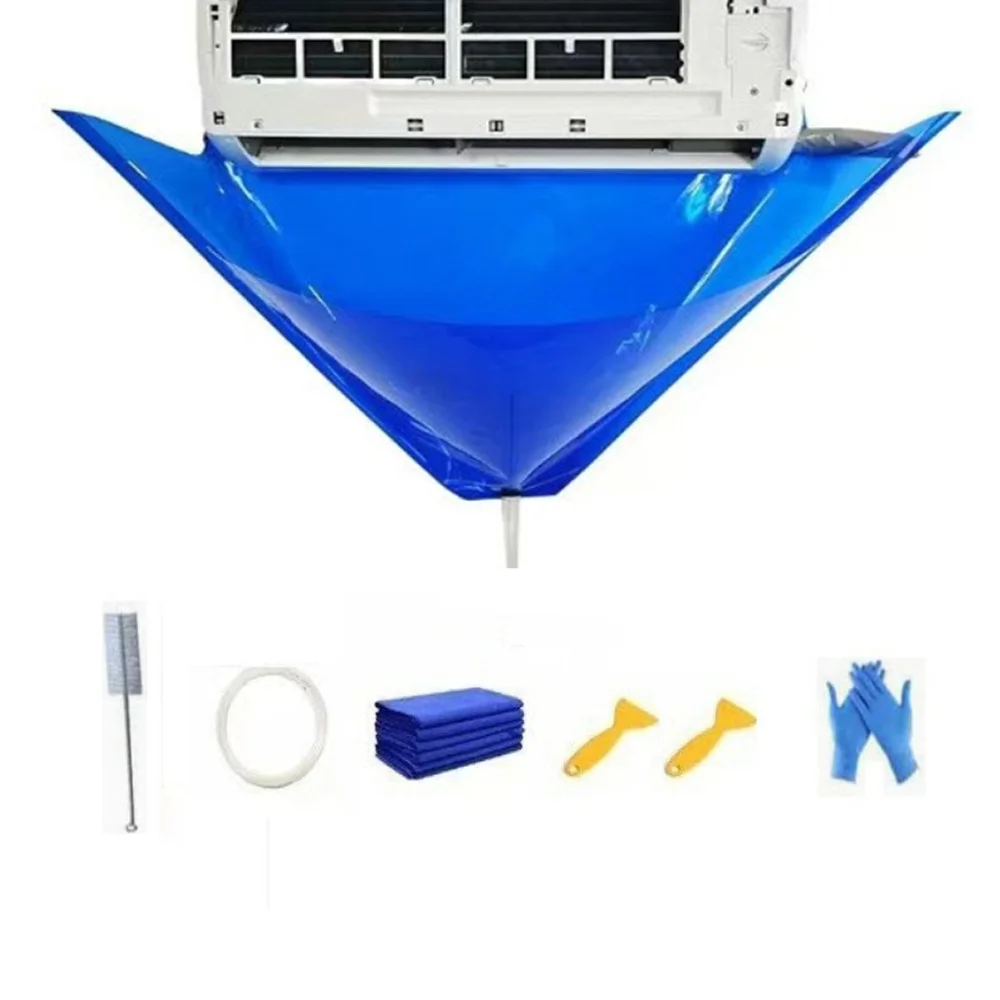 Mini Split Cleaning Kit Bag with Sprayer Air Conditioner Cleaning Kit with Waterproof PVC Cleaning Cover Bib with Cleaning Tools