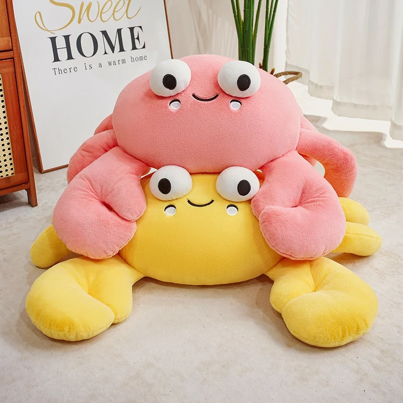

18-70cm Simulation 3 color Bread Crab Plush Throw Pillow Toys Cute Stuffed Animals Sea Ocean Crab Plushies Cushion Girls Gifts