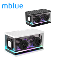 MEIZU Mblue Speaker Portable Wireless Bluetooth Transparent colorful lights Transparent Soundbar Music Box with Colorful Ambient