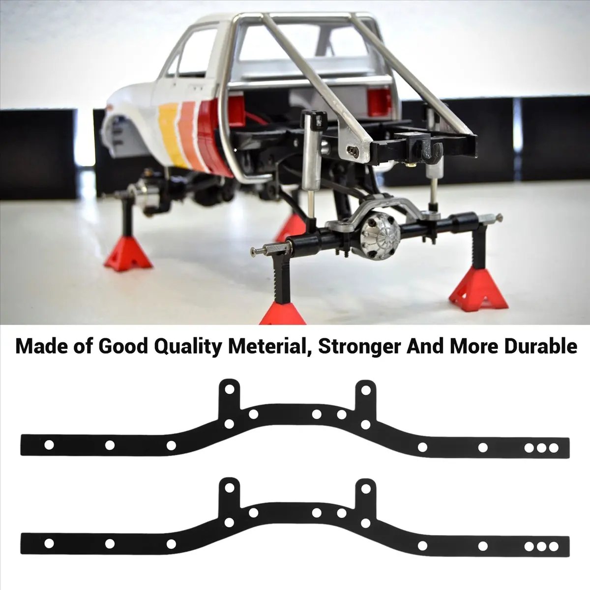 L79A 2Pcs Metal Chassis Beam Girder Side Frame Chassis for C14 C24 C24-1 1/16 RC Car Upgrade Parts Accessories