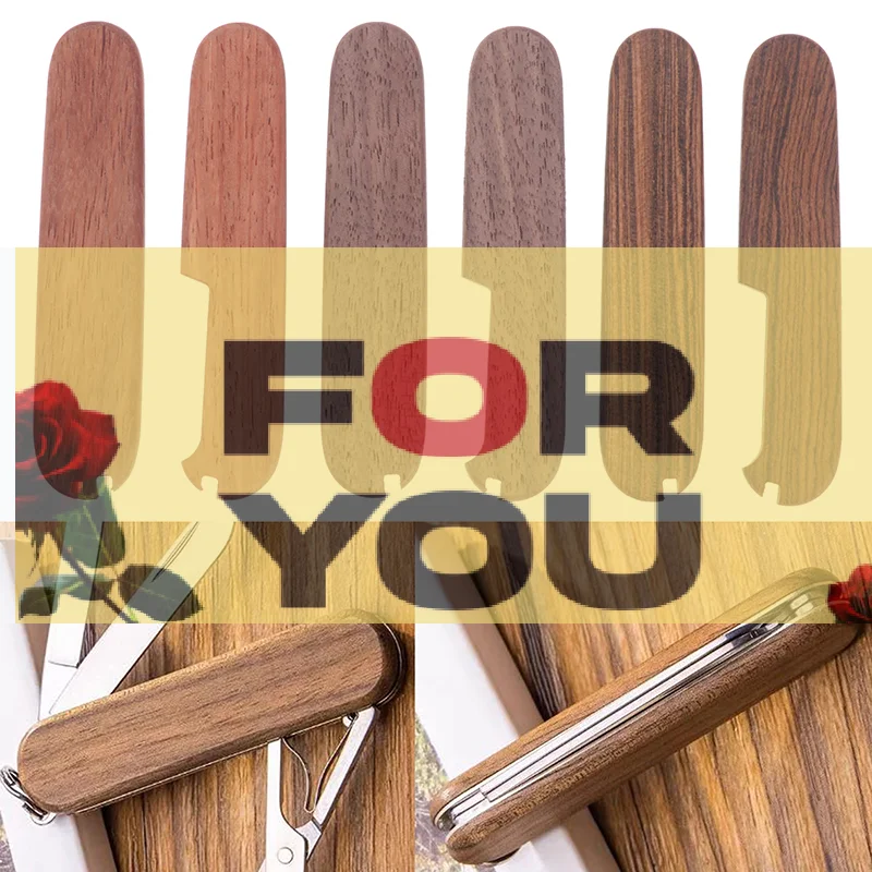 

【OD】1Pair CNC Custom Natural Wood Grip Handle Scales For 91MM Vs Army Knives DIY Making Replace Accessories