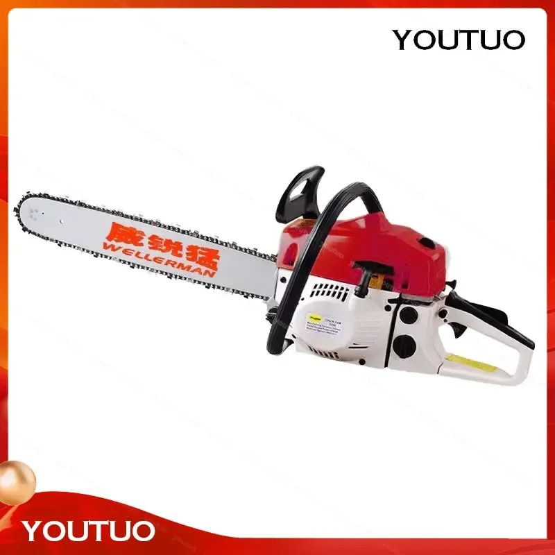 20 Inch Chainsaw Bar 52cc DIY Chain Saw Machine With Support Customizable Replacement Parts  5200 Model