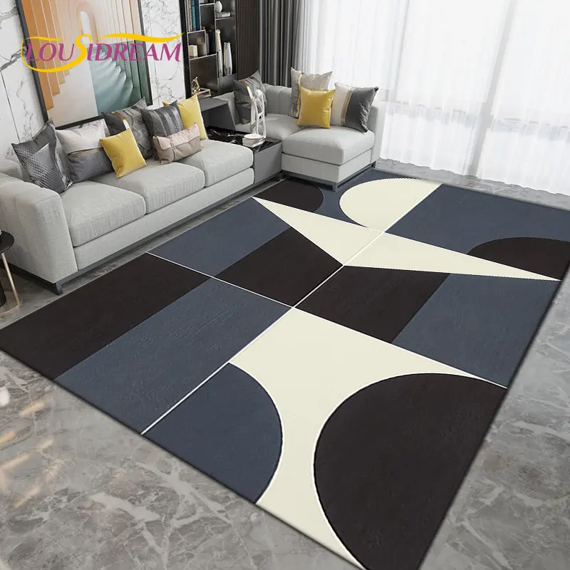 3D Abstract Geometry Illusion Esthetics Area Rug,Carpet Rug for Living Room Bedroom Sofa Doormat Decoration,Non-slip Floor Mat